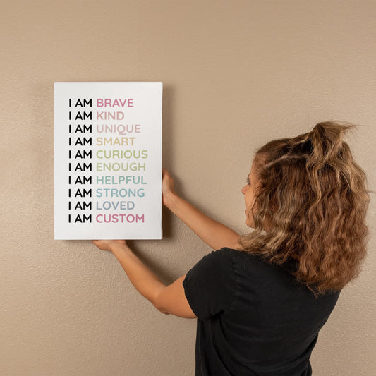 I Am [Name] – Personalized Kids Affirmation Canvas