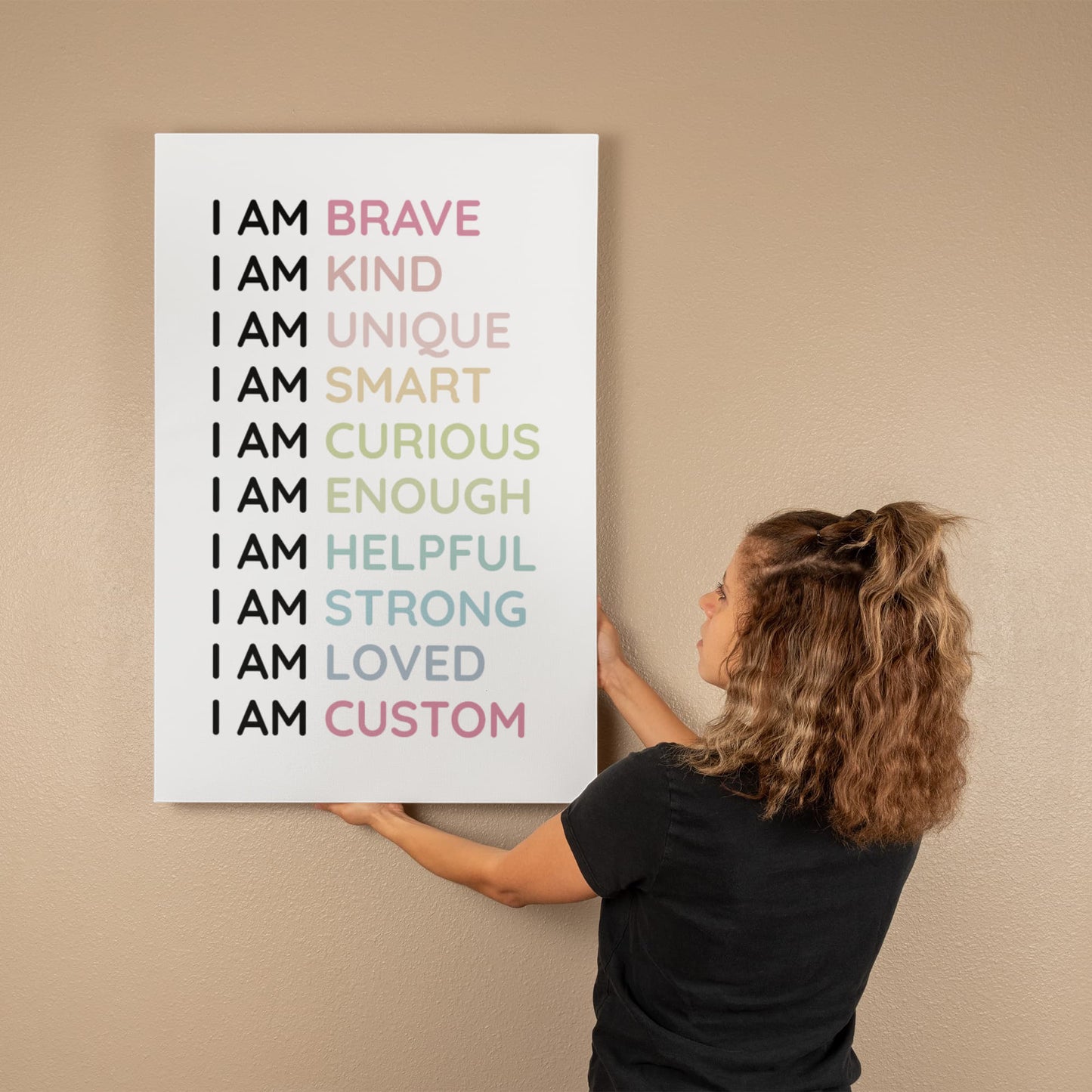 I Am [Name] – Personalized Kids Affirmation Canvas